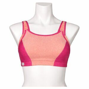 NWT GLAMORISE Sports Pink Orange Bra Size 32C